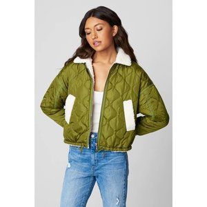 BLANK NYC On The Ball Quilted Sherpa Lined Jacket